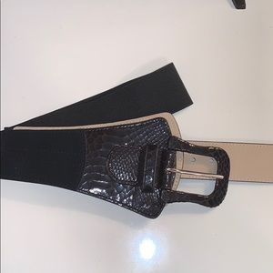 Black snakeskin belt